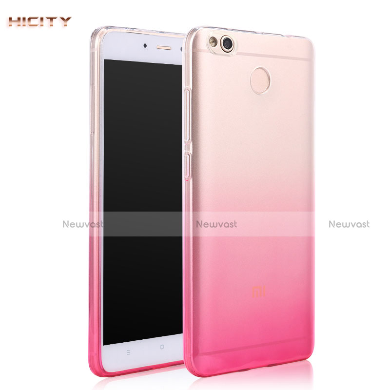 Ultra Slim Transparent Gel Gradient Soft Case for Xiaomi Redmi 4X Pink