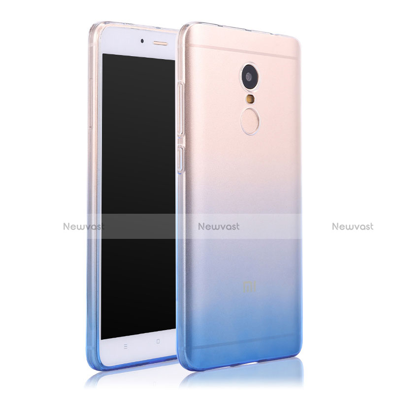 Ultra Slim Transparent Gel Gradient Soft Case for Xiaomi Redmi Note 4 Blue