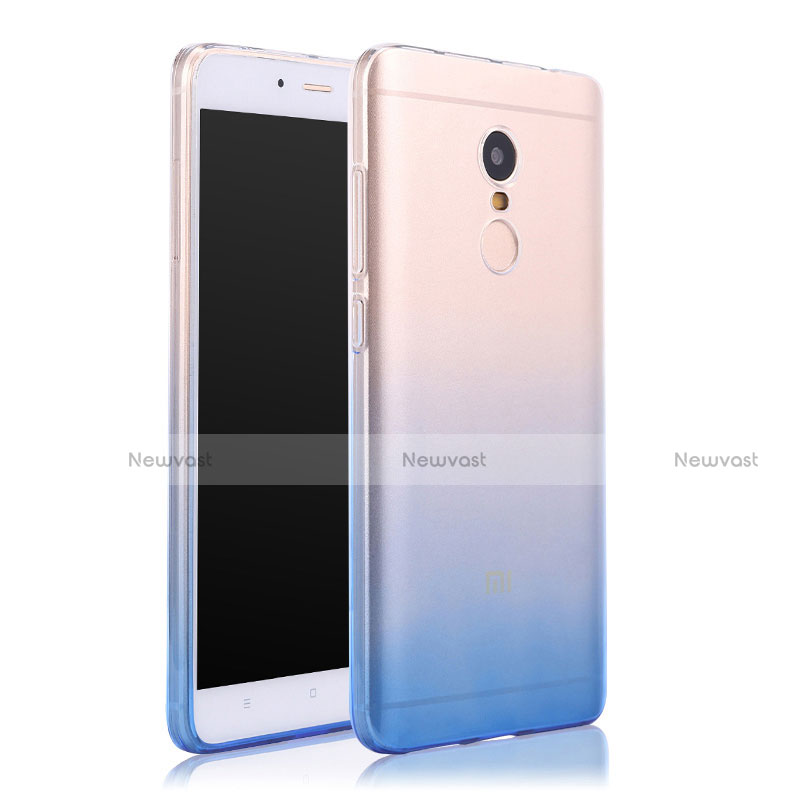 Ultra Slim Transparent Gel Gradient Soft Case for Xiaomi Redmi Note 4X Blue