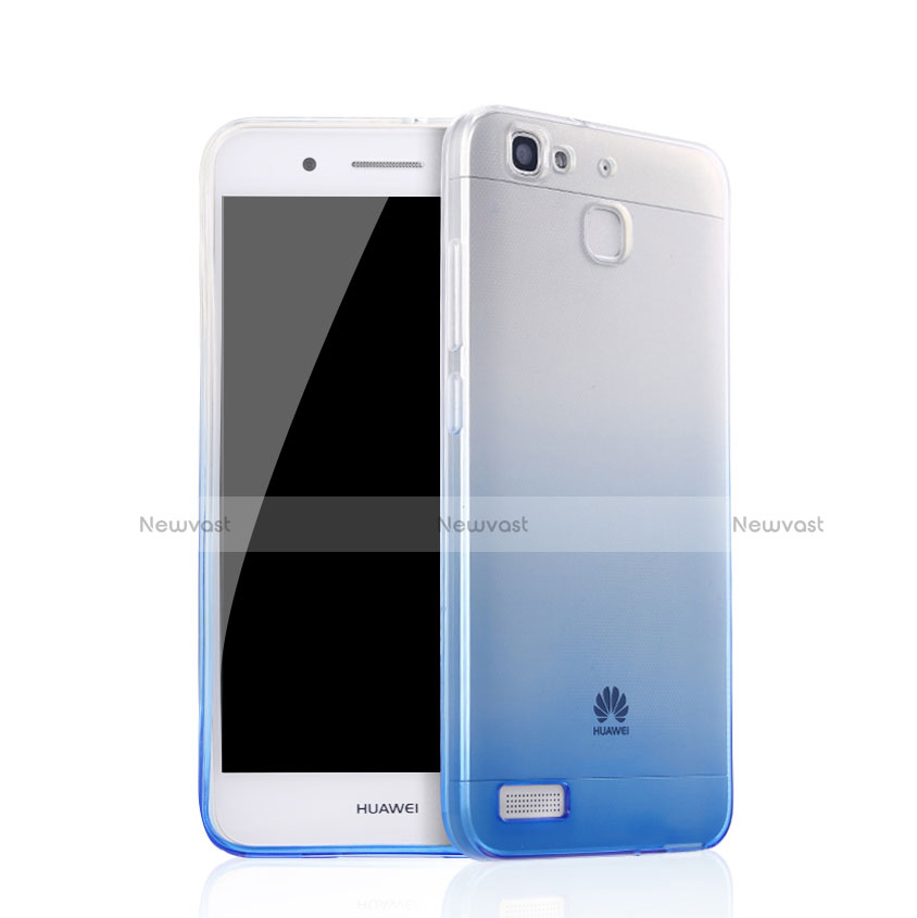Ultra Slim Transparent Gel Gradient Soft Case Q01 for Huawei P8 Lite Smart Blue
