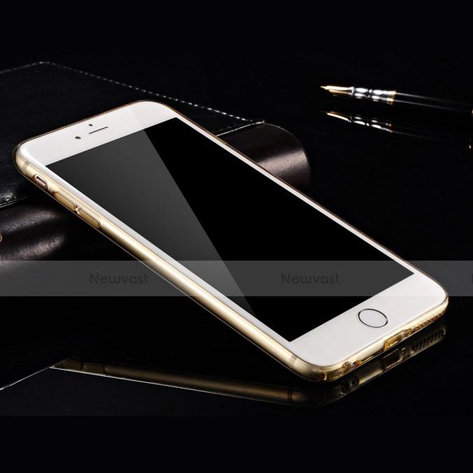 Ultra Slim Transparent Gel Soft Case for Apple iPhone 6 Gold