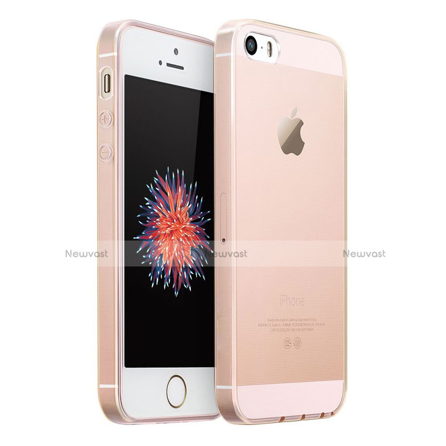 Ultra Slim Transparent Gel Soft Cover for Apple iPhone 5S Pink