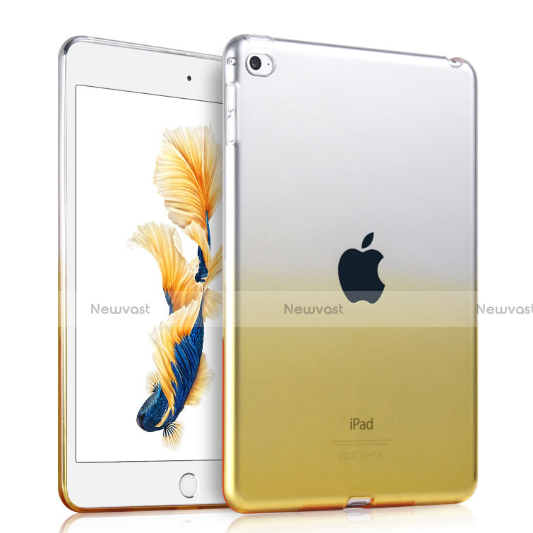 Ultra Slim Transparent Gradient Soft Case for Apple iPad Air 2 Yellow