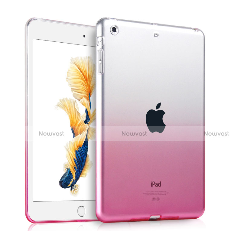 Ultra Slim Transparent Gradient Soft Case for Apple iPad Air Pink