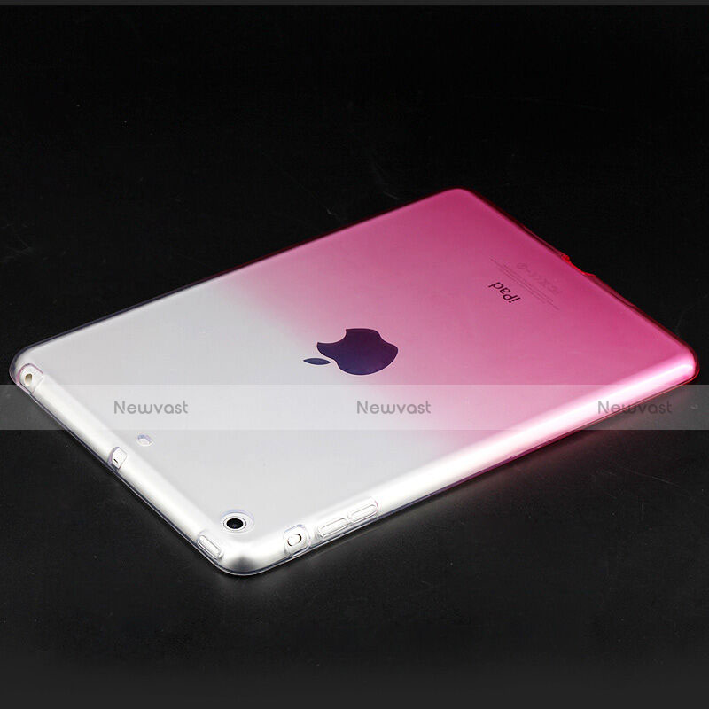 Ultra Slim Transparent Gradient Soft Case for Apple iPad Mini 2 Pink