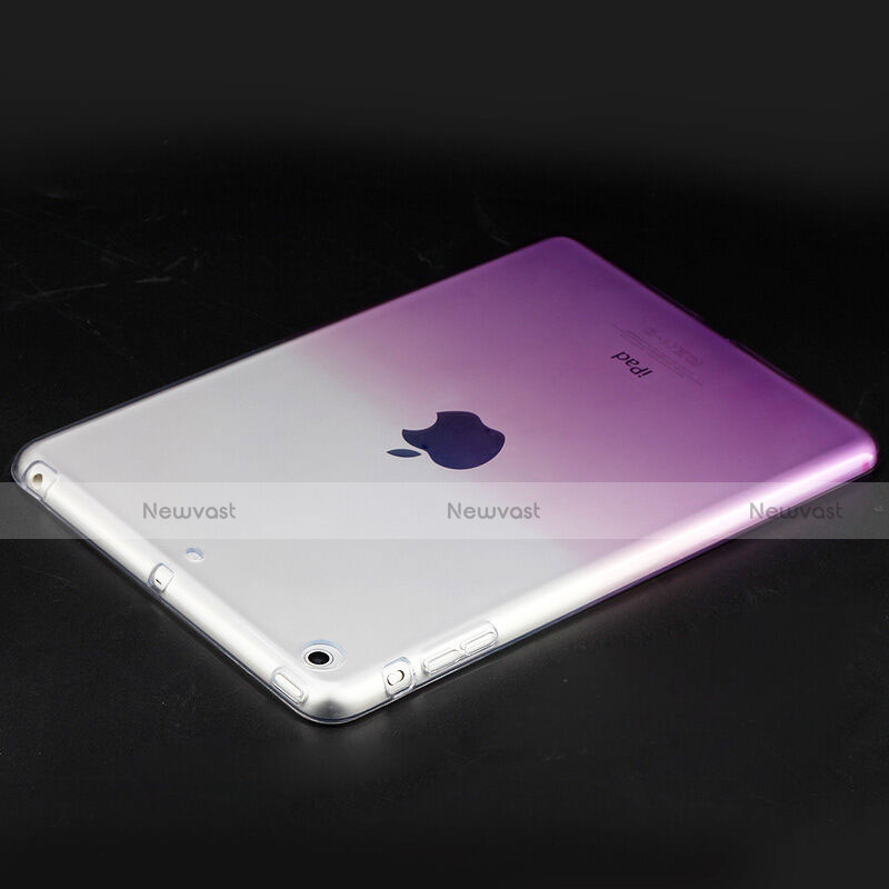 Ultra Slim Transparent Gradient Soft Case for Apple iPad Mini 2 Purple