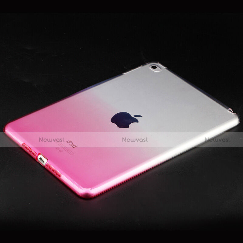 Ultra Slim Transparent Gradient Soft Case for Apple iPad Mini 4 Pink