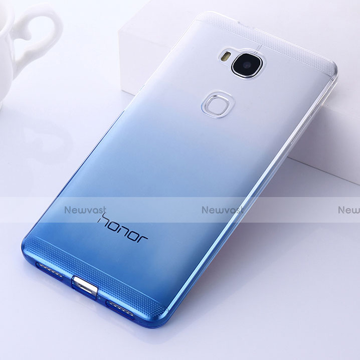 Ultra Slim Transparent Gradient Soft Case for Huawei GR5 Blue
