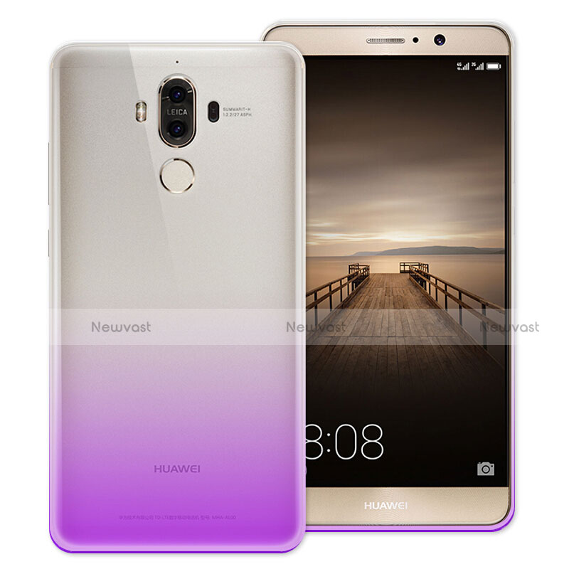 Ultra Slim Transparent Gradient Soft Case for Huawei Mate 9 Purple