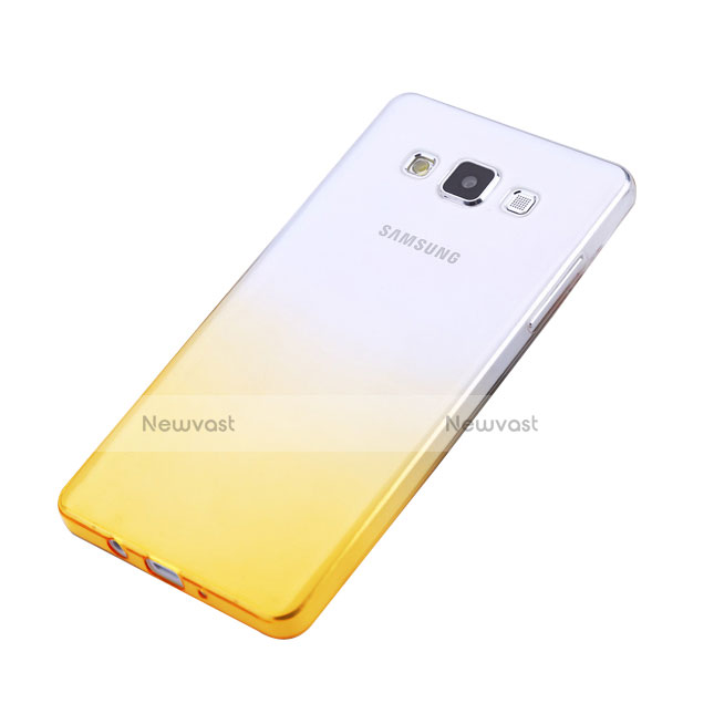Ultra Slim Transparent Gradient Soft Case for Samsung Galaxy A5 SM-500F Yellow