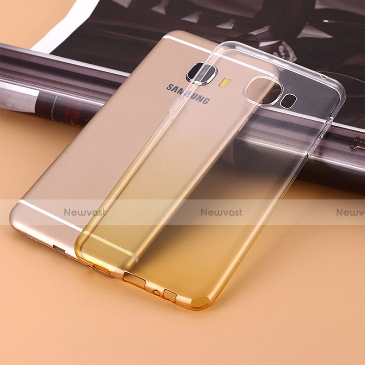 Ultra Slim Transparent Gradient Soft Case for Samsung Galaxy C9 Pro C9000 Yellow