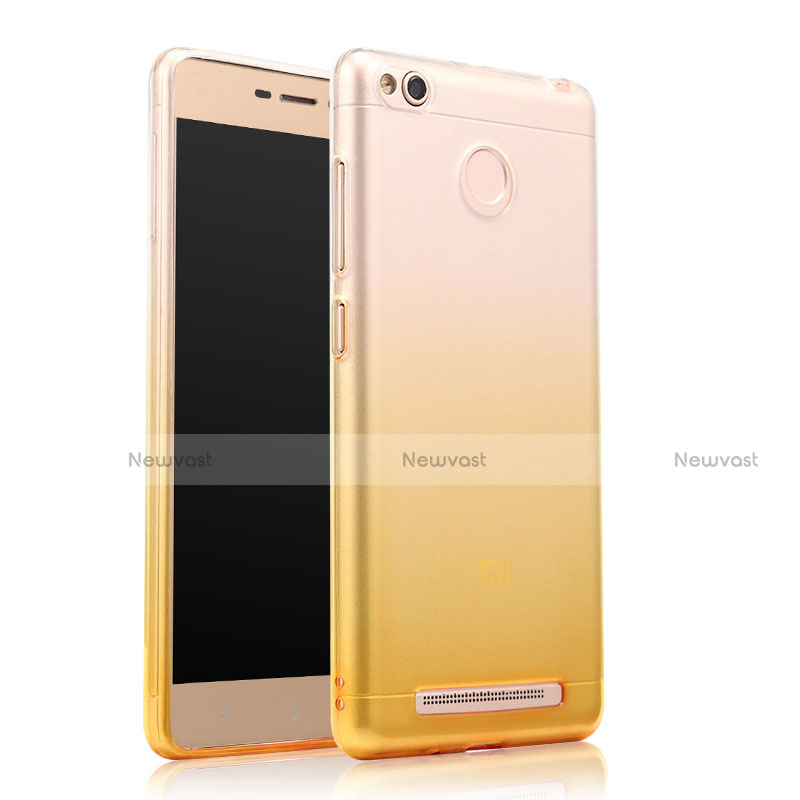 Ultra Slim Transparent Gradient Soft Case for Xiaomi Redmi 3 Pro Yellow