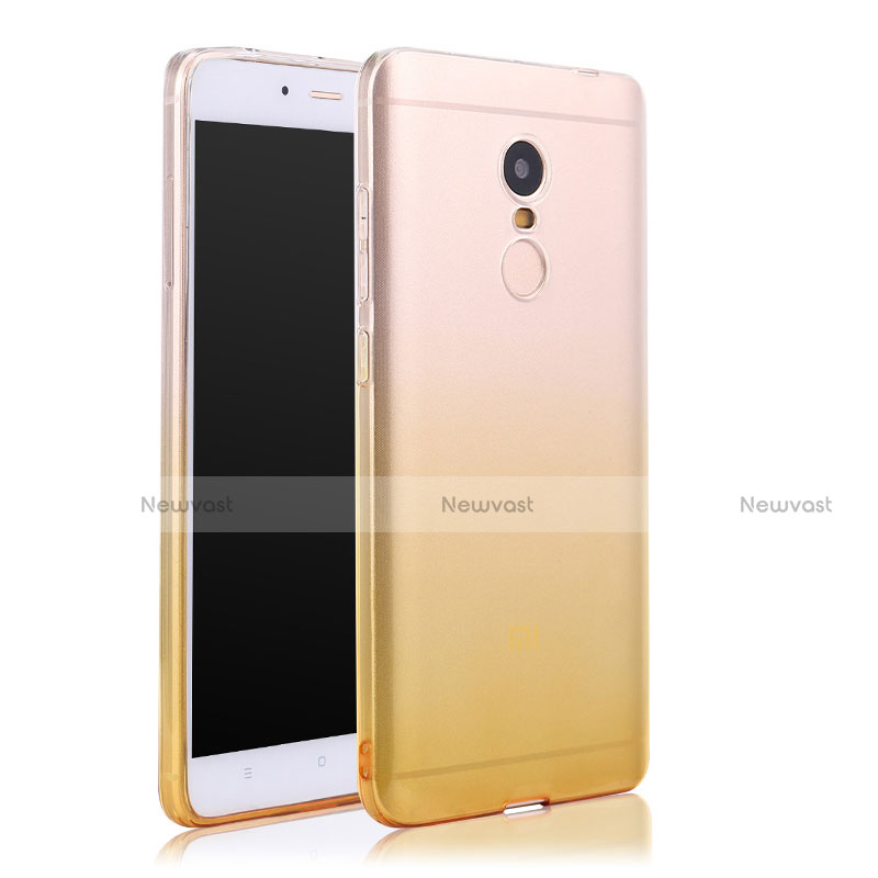 Ultra Slim Transparent Gradient Soft Case for Xiaomi Redmi Note 4 Yellow