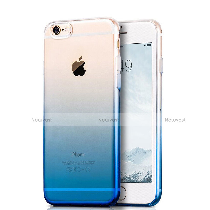 Ultra Slim Transparent Gradient Soft Case Z01 for Apple iPhone 6 Blue