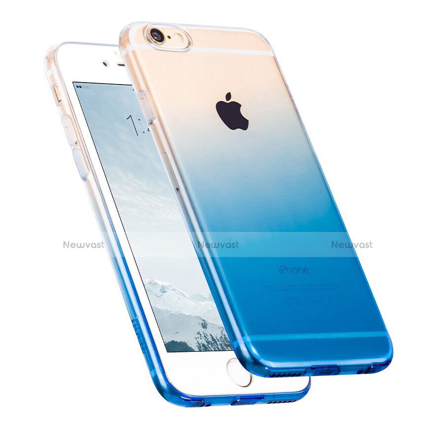 Ultra Slim Transparent Gradient Soft Case Z01 for Apple iPhone 6 Blue