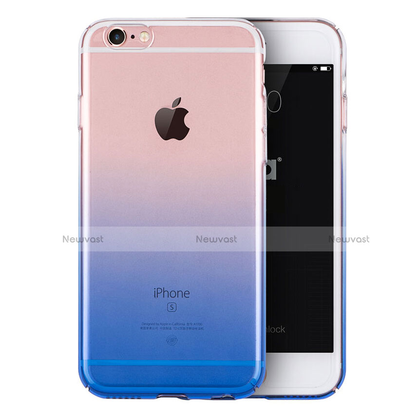 Ultra Slim Transparent Gradient Soft Case Z01 for Apple iPhone 6S Plus Blue