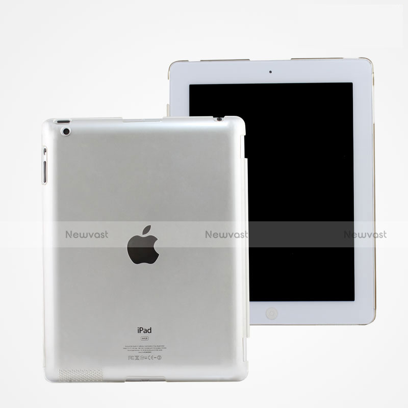 Ultra Slim Transparent Matte Finish Cover for Apple iPad 4 White