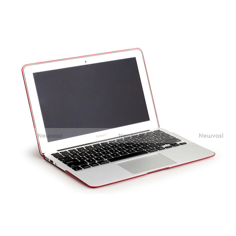 Ultra Slim Transparent Matte Finish Cover for Apple MacBook Air 11 inch Red