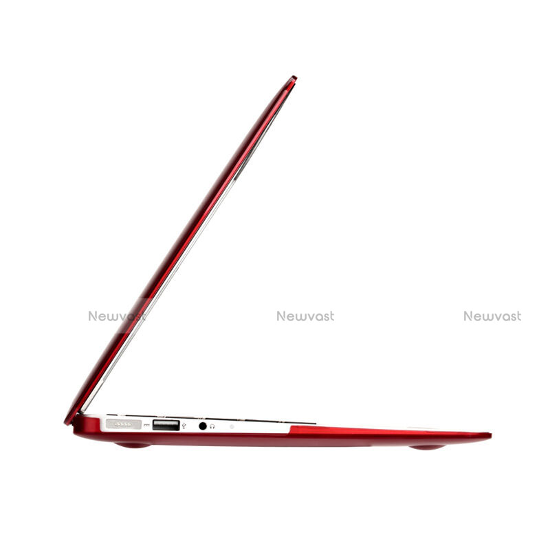 Ultra Slim Transparent Matte Finish Cover for Apple MacBook Air 13 inch Red