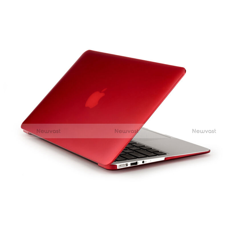 Ultra Slim Transparent Matte Finish Cover for Apple MacBook Pro 13 inch Red