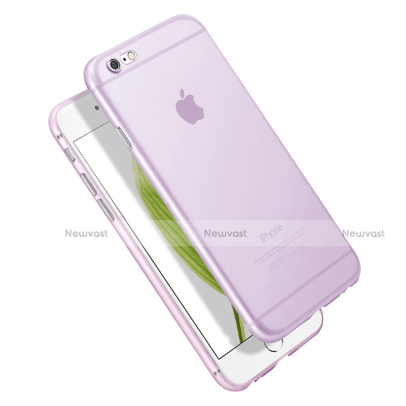 Ultra Slim Transparent Matte Finish Soft Case for Apple iPhone 6S Plus Purple