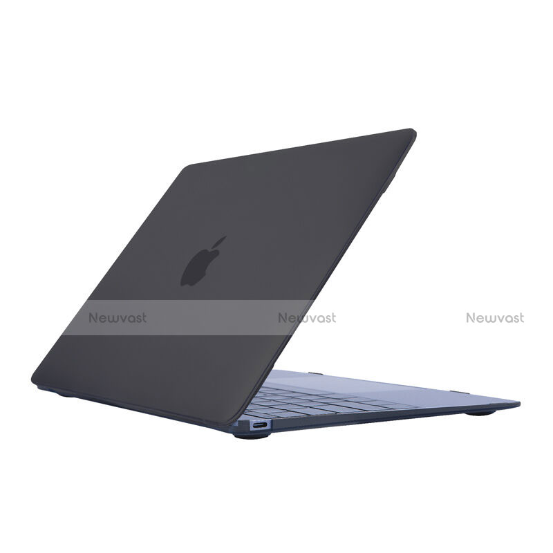 Ultra Slim Transparent Plastic Cover for Apple MacBook 12 inch Gray