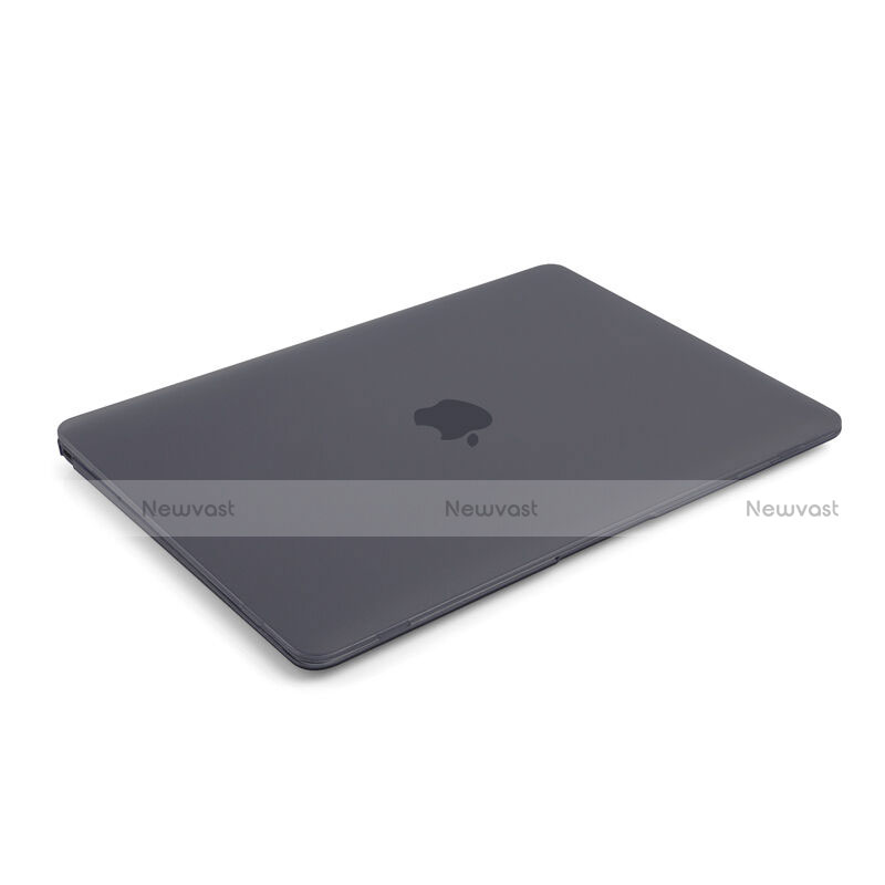Ultra Slim Transparent Plastic Cover for Apple MacBook 12 inch Gray