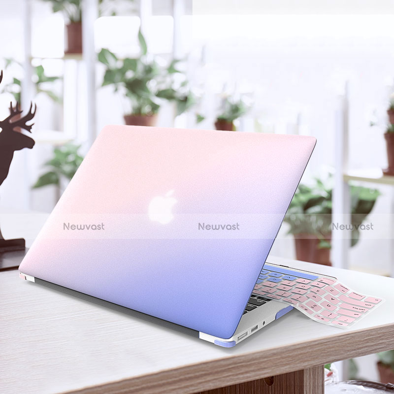 Ultra Slim Transparent Plastic Cover for Apple MacBook Air 13.3 inch (2018) Blue