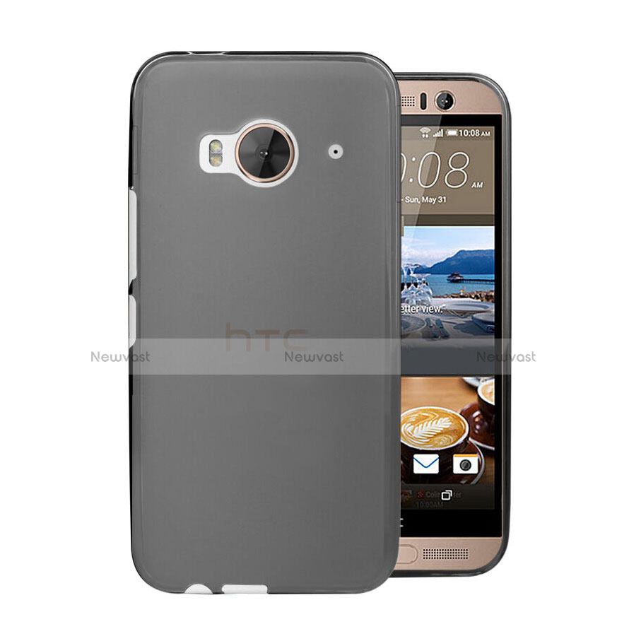 Ultra Slim Transparent Plastic Cover for HTC One Me Gray