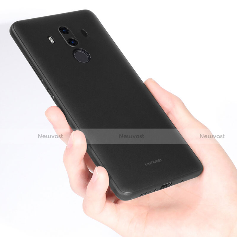 Ultra Slim Transparent Plastic Cover for Huawei Mate 10 Pro Black