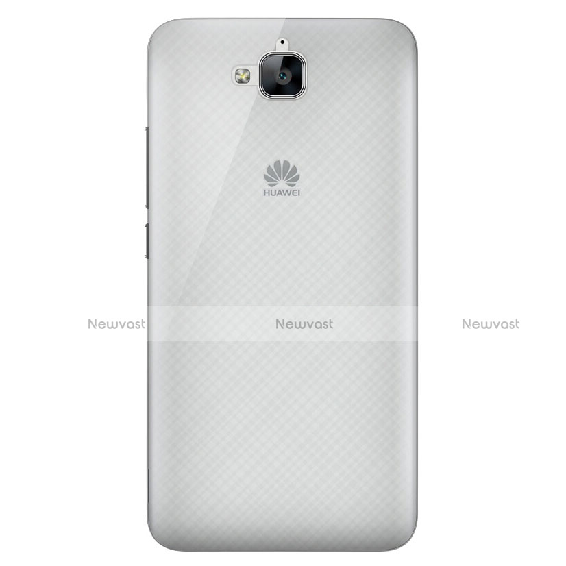 Ultra Slim Transparent Plastic Cover for Huawei Y6 Pro Gray