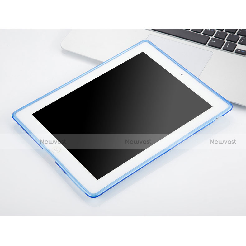 Ultra Slim Transparent TPU Soft Case for Apple iPad 3 Sky Blue