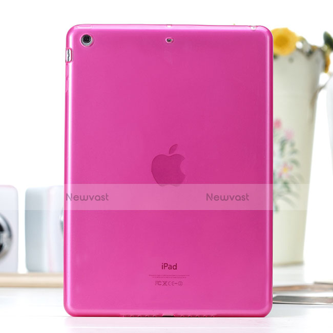Ultra Slim Transparent TPU Soft Case for Apple iPad Air Hot Pink