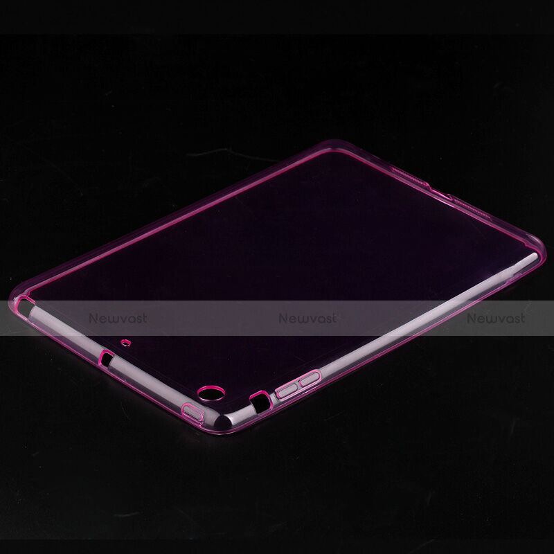 Ultra Slim Transparent TPU Soft Case for Apple iPad Mini 3 Pink