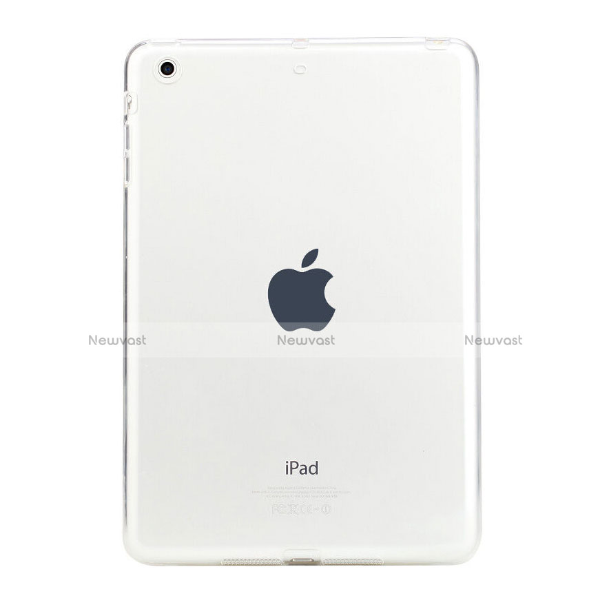 Ultra Slim Transparent TPU Soft Case for Apple iPad Mini 3 White