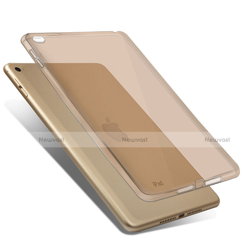 Ultra Slim Transparent TPU Soft Case for Apple iPad Mini 4 Gold