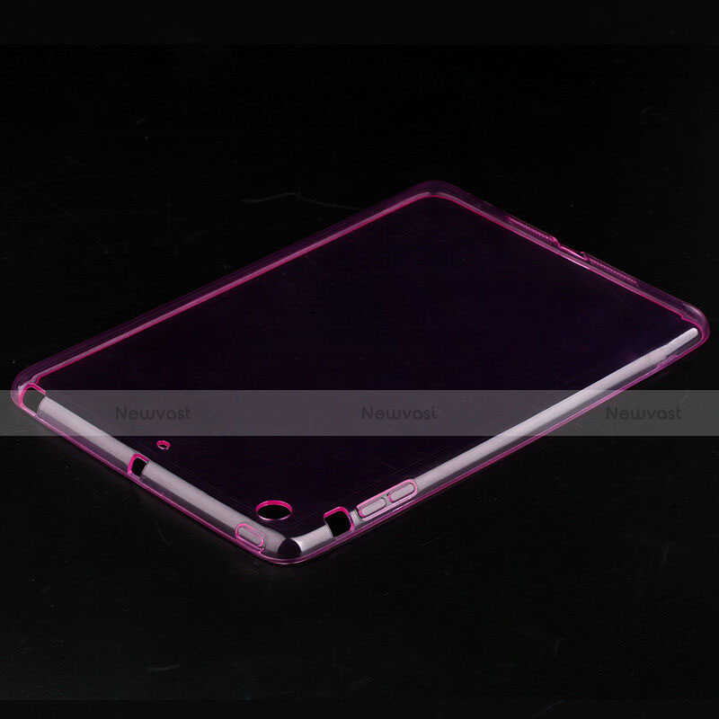 Ultra Slim Transparent TPU Soft Case for Apple iPad Mini Pink