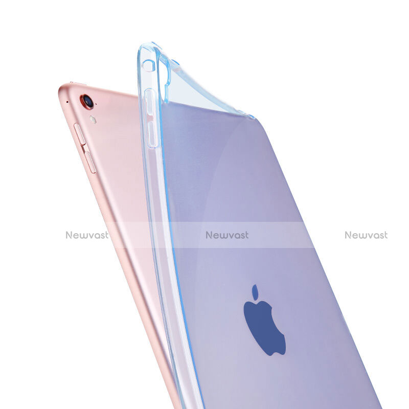 Ultra Slim Transparent TPU Soft Case for Apple iPad Pro 9.7 Blue