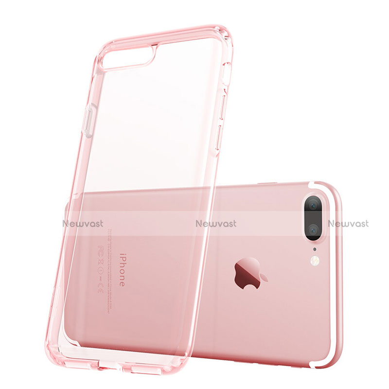 Ultra Slim Transparent TPU Soft Case for Apple iPhone 8 Plus Pink