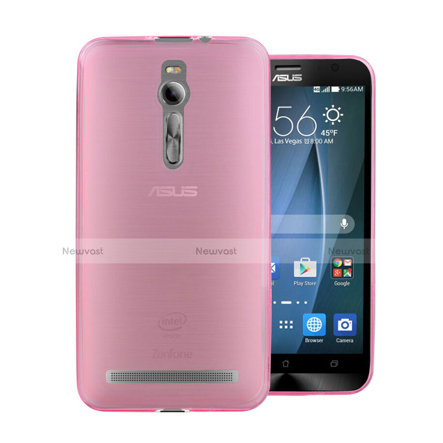 Ultra Slim Transparent TPU Soft Case for Asus Zenfone 2 ZE551ML ZE550ML Pink