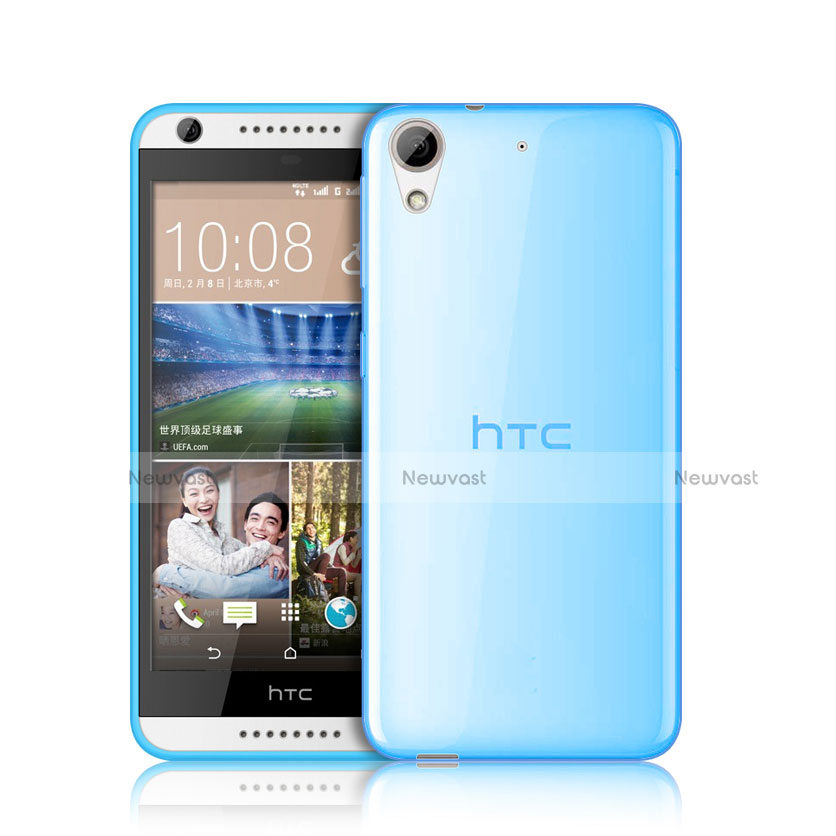 Ultra Slim Transparent TPU Soft Case for HTC Desire 626 Blue