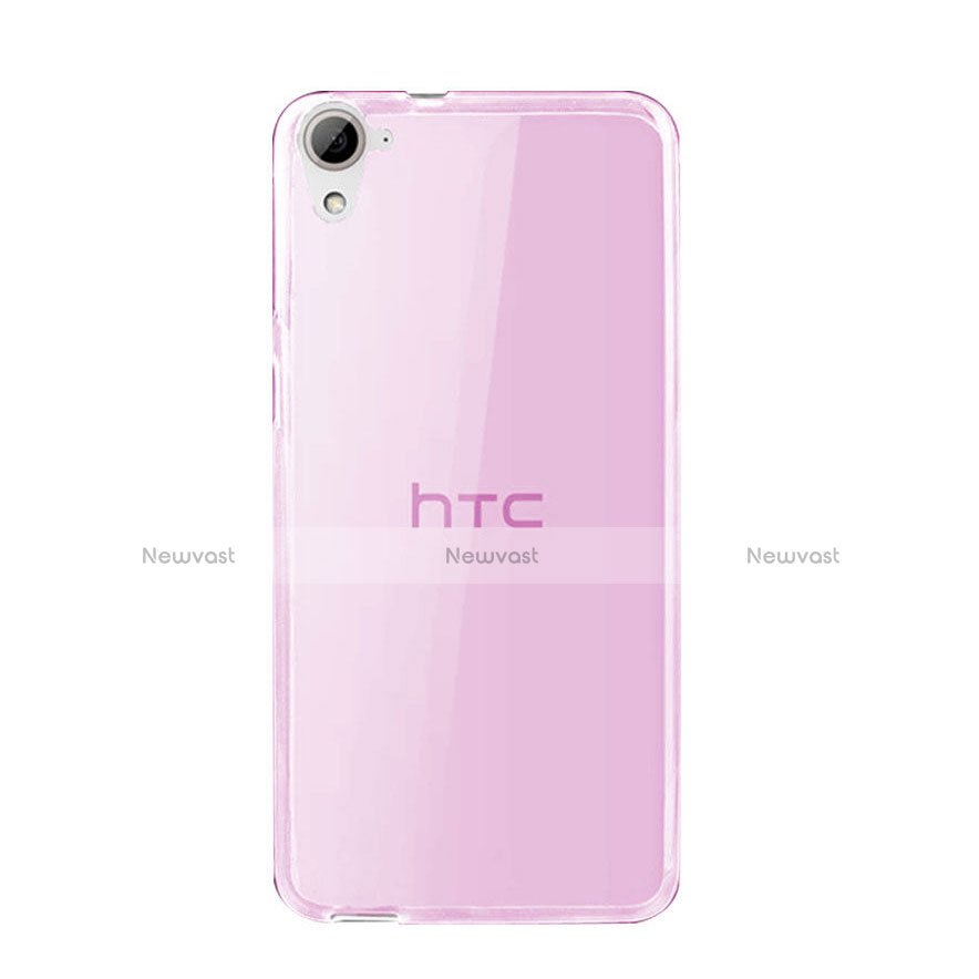 Ultra Slim Transparent TPU Soft Case for HTC Desire 826 826T 826W Pink