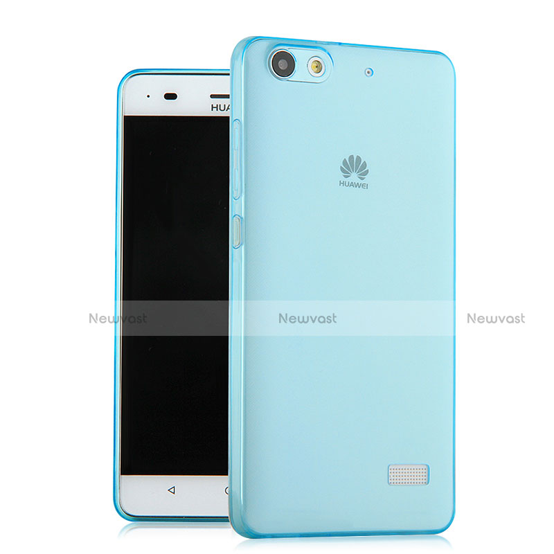 Ultra Slim Transparent TPU Soft Case for Huawei G Play Mini Blue