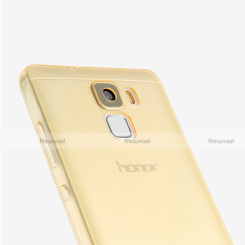 Ultra Slim Transparent TPU Soft Case for Huawei Honor 7 Dual SIM Gold