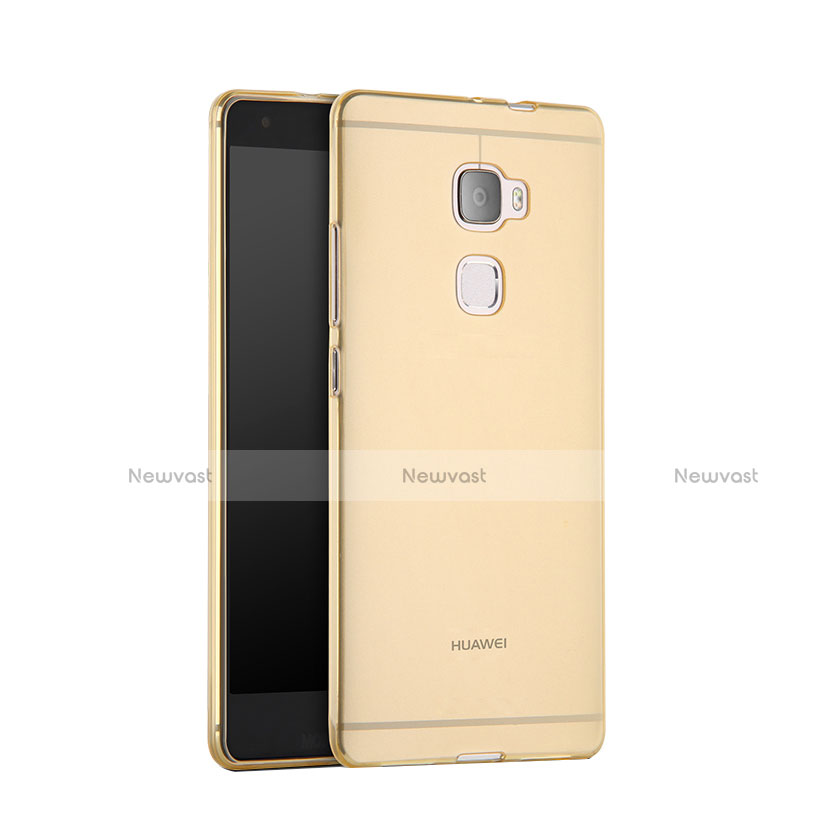 Ultra Slim Transparent TPU Soft Case for Huawei Mate S Gold