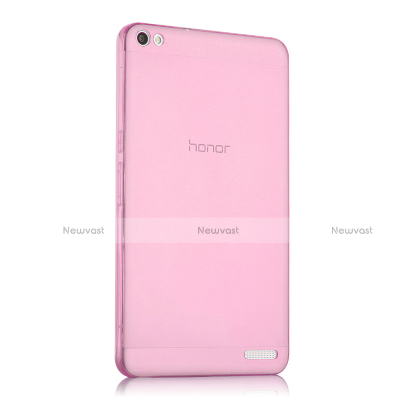 Ultra Slim Transparent TPU Soft Case for Huawei MediaPad X2 Pink