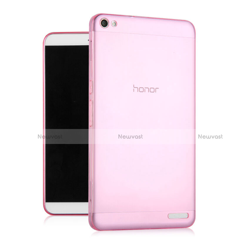 Ultra Slim Transparent TPU Soft Case for Huawei MediaPad X2 Pink