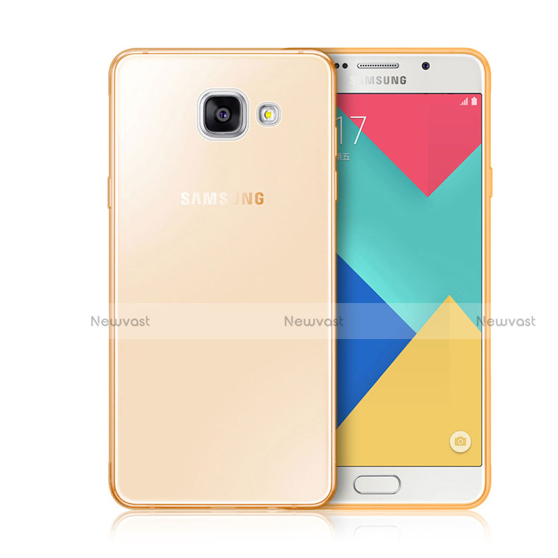 Ultra Slim Transparent TPU Soft Case for Samsung Galaxy A3 (2016) SM-A310F Gold