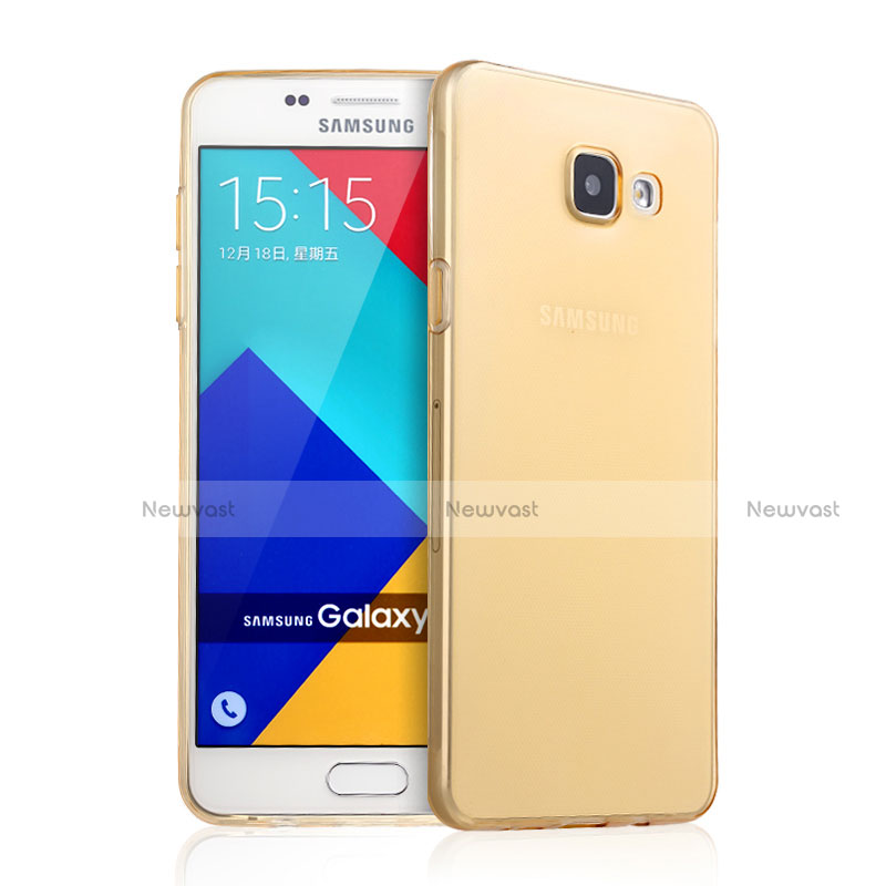 Ultra Slim Transparent TPU Soft Case for Samsung Galaxy A9 (2016) A9000 Gold