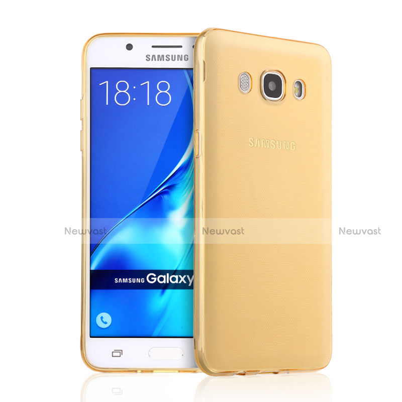 Ultra Slim Transparent TPU Soft Case for Samsung Galaxy J5 Duos (2016) Gold